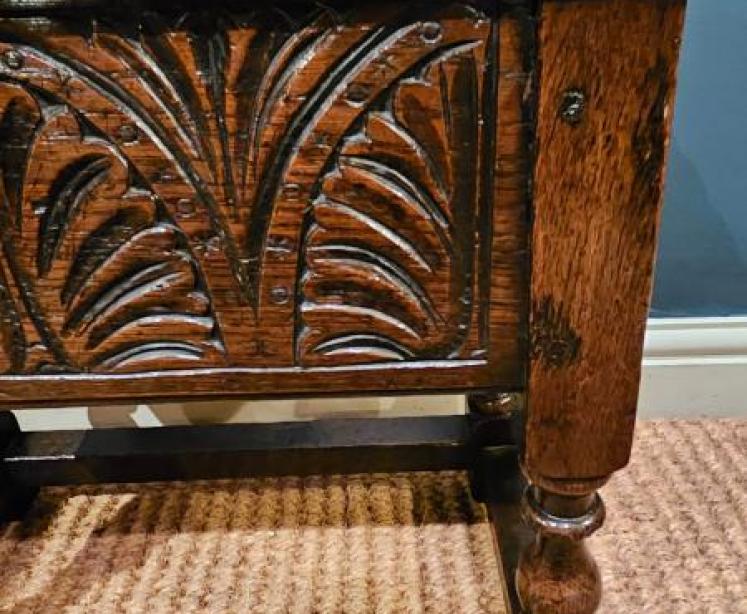 George III Oak Box Stool  - Image 2