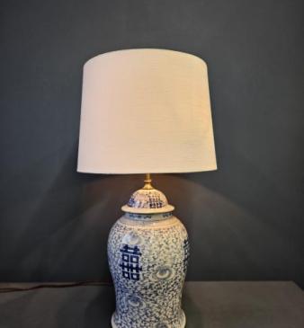 Victorian Chinese Ginger Jar Lamp 