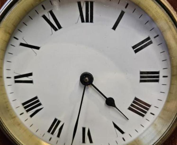 Edwardian Sheraton Inlaid Mantel Clock - Image 2