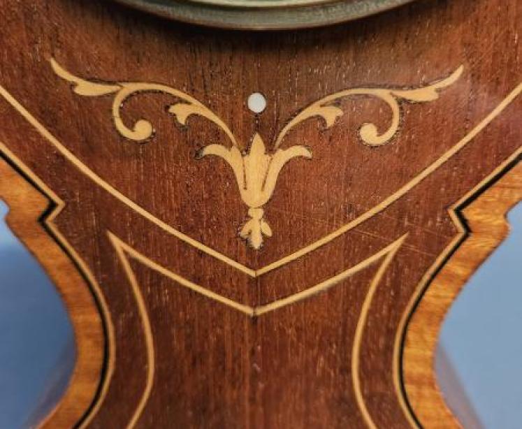 Edwardian Sheraton Inlaid Mantel Clock - Image 4