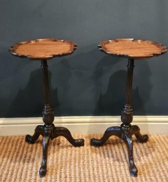 Pair of Edwardian Mahogany Wine Tables