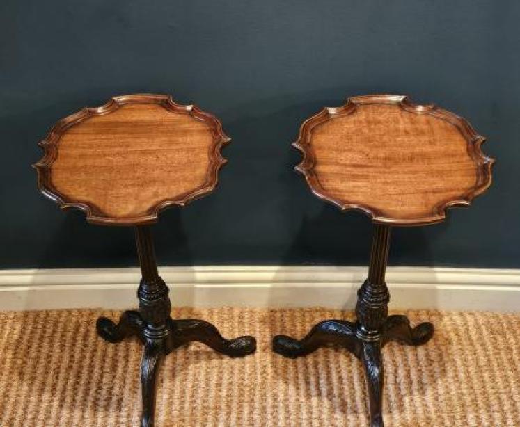 Pair of Edwardian Mahogany Wine Tables - Image 3