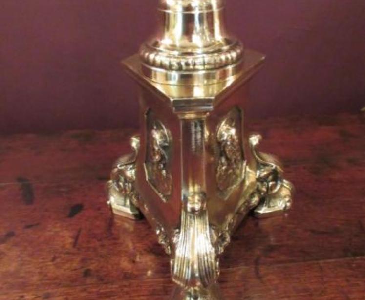 Pair of High Quality Edwardian Reeded Column Lamps - Image 2