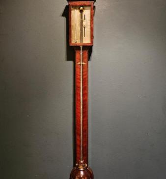 Georgian Mahogany Stick Barometer by H Andrews of Royston