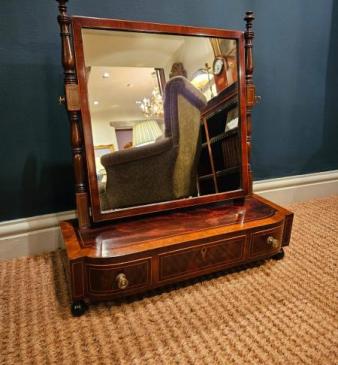 Early Victorian Mahogany Toilet Mirror 