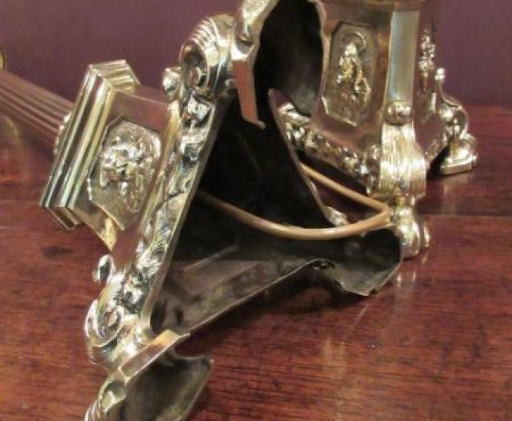 Pair of High Quality Edwardian Reeded Column Lamps - Image 5