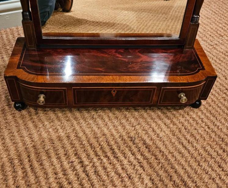 Early Victorian Mahogany Toilet Mirror  - Image 7