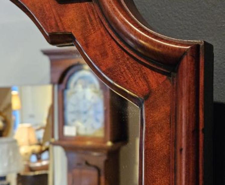 Early Victorian Figured Mahogany Mirror - Image 2