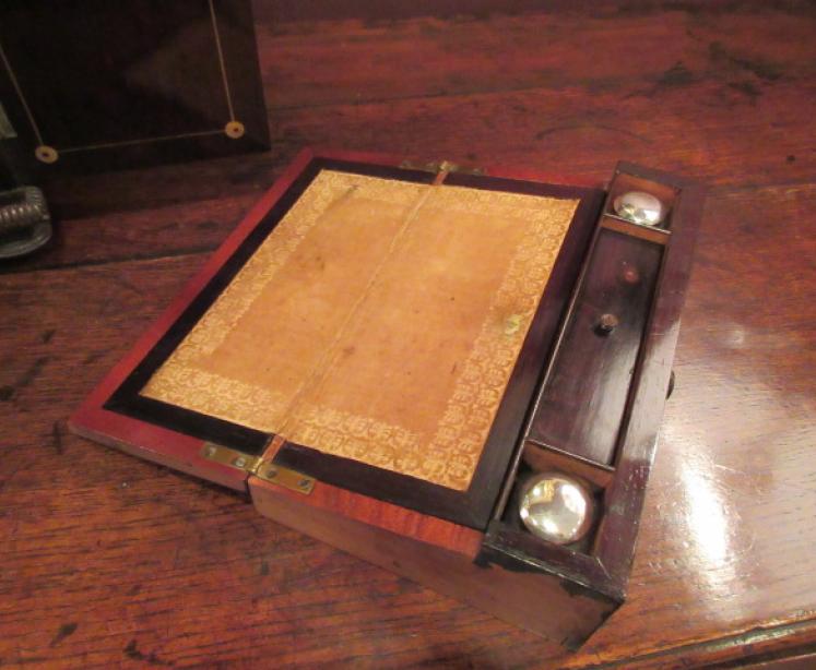 Early Victorian Rosewood Ladies Sewing & Jewel Casket - Image 2