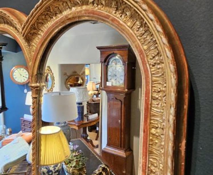 Early Victorian Timber Gilt Triple Arch Mirror - Image 3