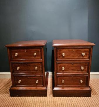 Pair of Victorian Mahogany Bedside Cabinets
