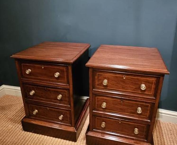 Pair of Victorian Mahogany Bedside Cabinets - Image 4