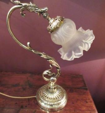 Top Quality Edwardian Cast Brass Adjustable Table Lamp