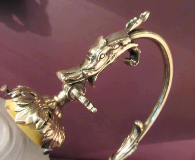 Top Quality Edwardian Cast Brass Adjustable Table Lamp - Image 4