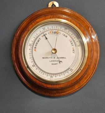 Negretti & Zambra Oak Cased Barometer