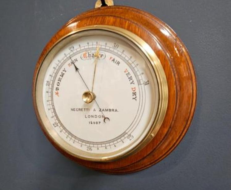 Negretti & Zambra Oak Cased Barometer - Image 7