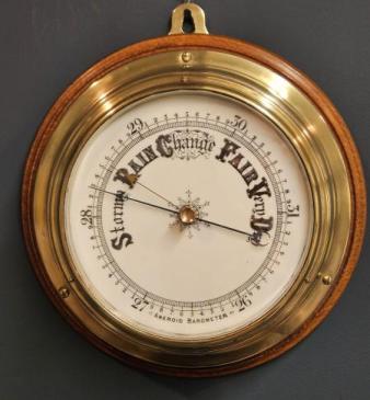 Victorian Ships Bulk Head Barometer