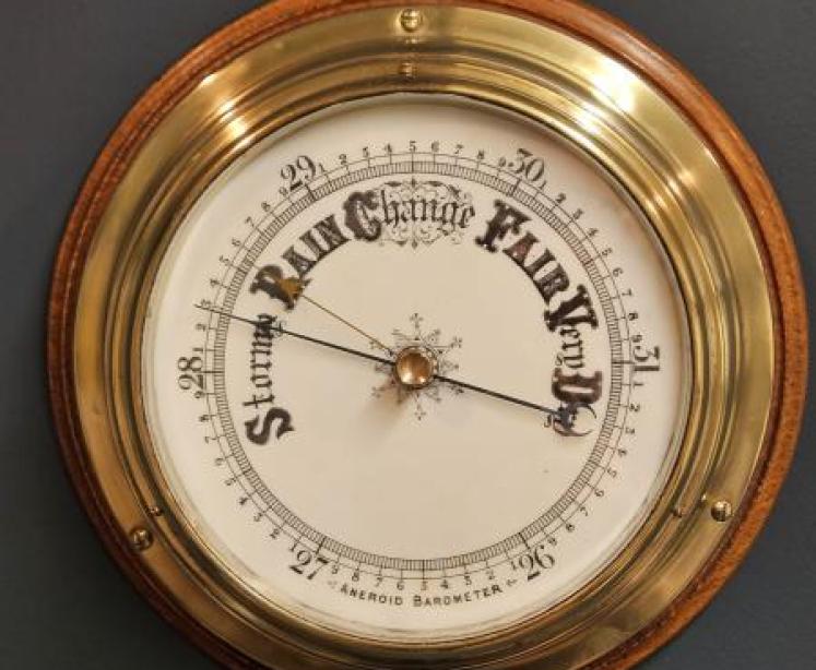 Victorian Ships Bulk Head Barometer - Image 1