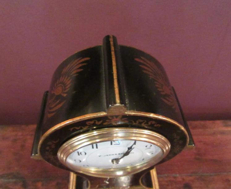 Superior Edwardian Chinoserie Lacquered Mantel Clock - Image 3