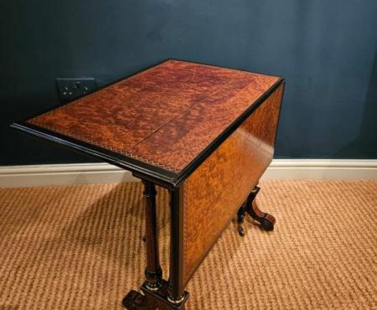 Victorian Amboyna Sutherland Table - Image 5