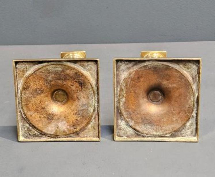 Pair of Late Georgian Brass Candlesticks - Image 3