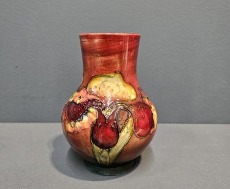 Moorcroft Slipper Orchid Flambé Vase - Image 2