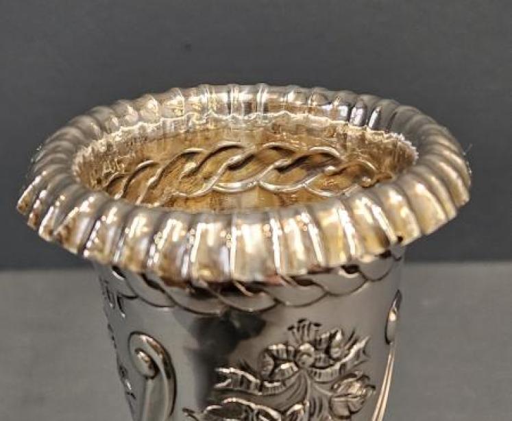 Victorian Silver Trumpet Vase by William Comyns - Image 5