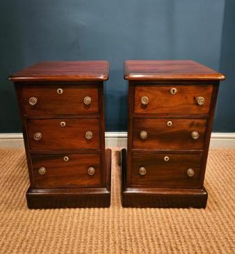 Pair of Victorian Mahogany Bedside Chests