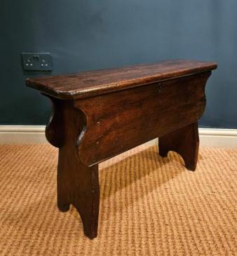 George III Pine and Elm Six Plank Coffer