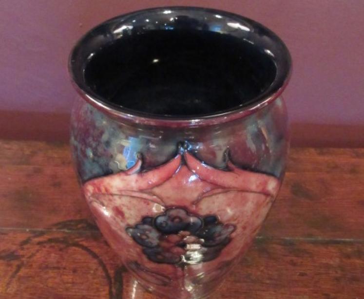 Rare Moorcroft Panelled Florian Flambe Vase - Image 3