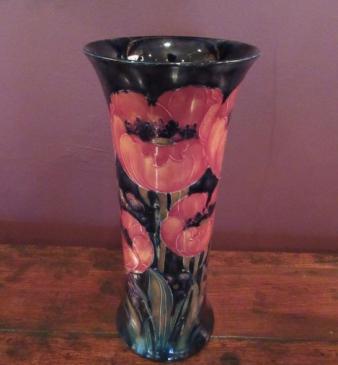 Early Moorcroft Big Poppy Flared Top Vase