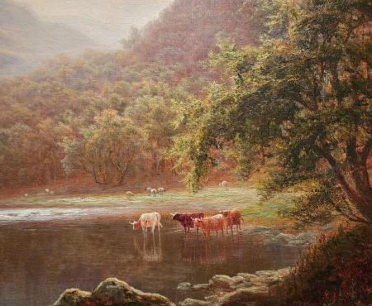 William Mellor Oil on Canvas On The Dee - Image 4