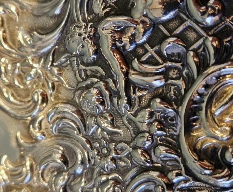 Edwardian Silver Note and Stamp Case with Pencil by William Comyns - Image 5