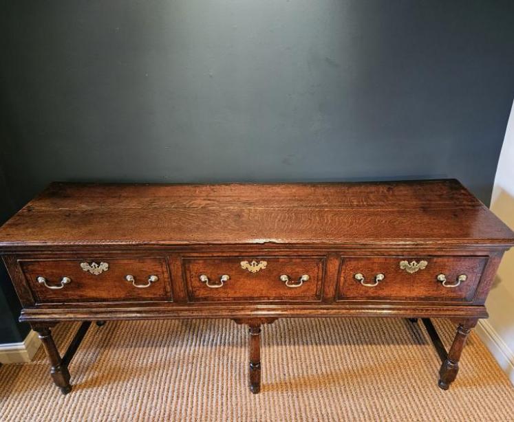 George III Oak Country House Dresser - Image 2