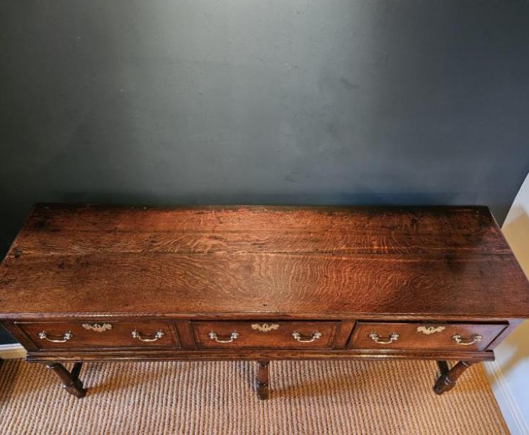 George III Oak Country House Dresser - Image 6