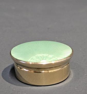 Superb Silver Gilt Enamel Top Pill Box