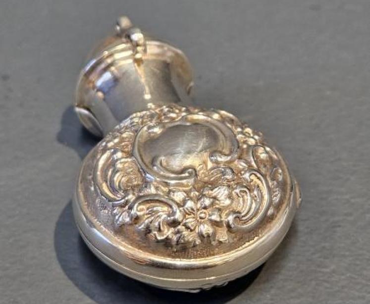 Victorian Silver Miniature Scent Bottle and Case - Image 1