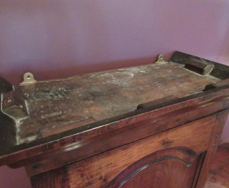 George II Period Oak Spice Cupboard - Image 5