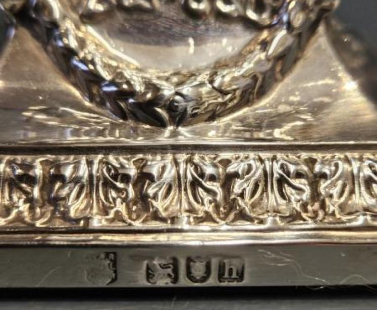 Pair of Edwardian Silver Reeded Column Candlesticks - Image 5