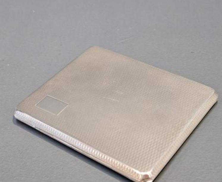 Unusual Engine Turned Inside And Out Silver Cheroot Case - Image 5