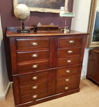 Top Quality Victorian Polished Mahogany Clerk's Filing Cabinet