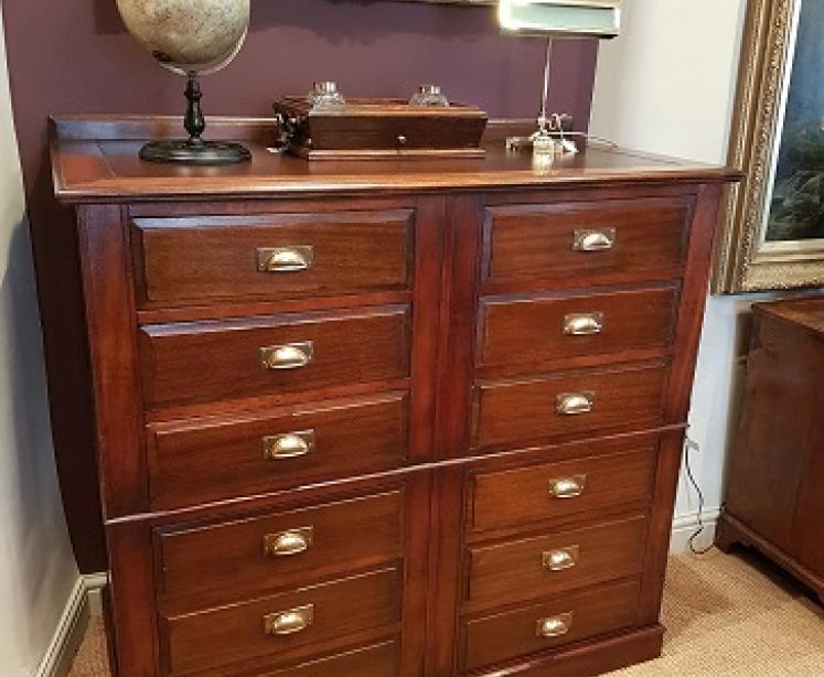 Top Quality Victorian Polished Mahogany Clerk's Filing Cabinet - Image 1