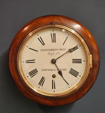 Immaculate Victorian 8" English Mahogany Dial Clock