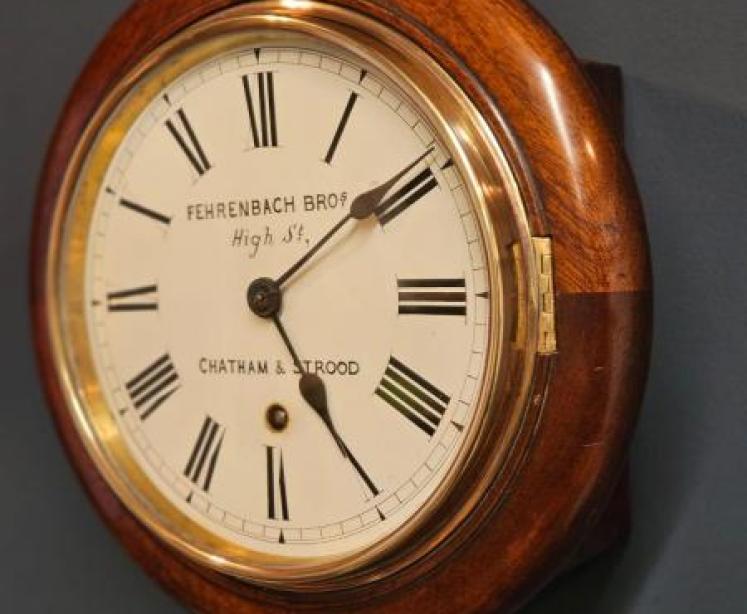 Immaculate Victorian 8" English Mahogany Dial Clock - Image 2