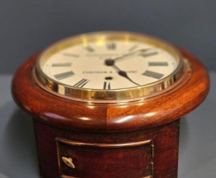 Immaculate Victorian 8" English Mahogany Dial Clock - Image 5