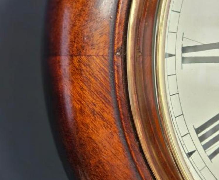 Immaculate Victorian 8" English Mahogany Dial Clock - Image 7