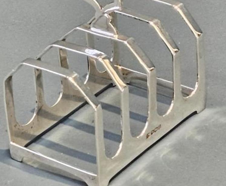 George V Silver Toast Rack - Image 1