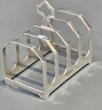 George V Silver Toast Rack