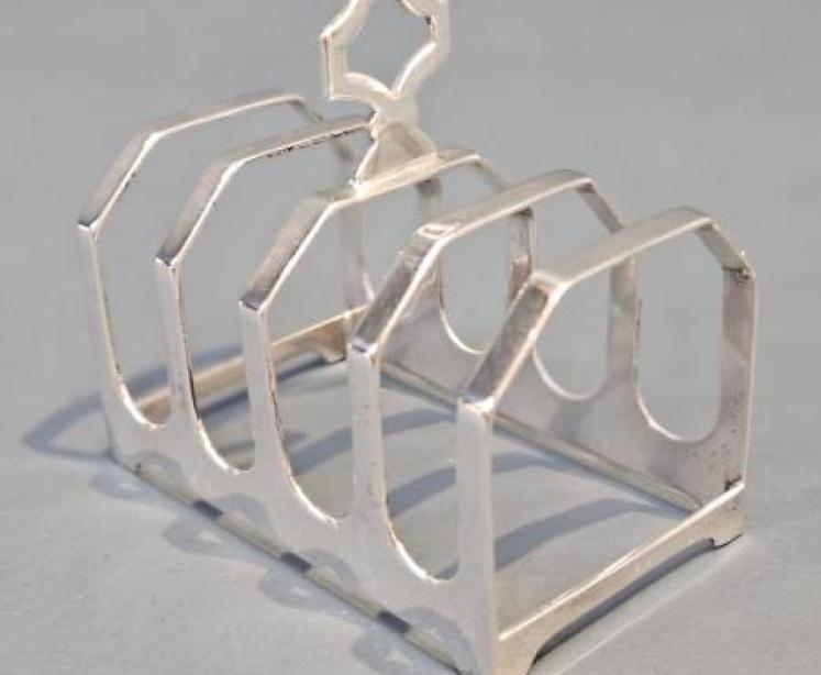 George V Silver Toast Rack - Image 3