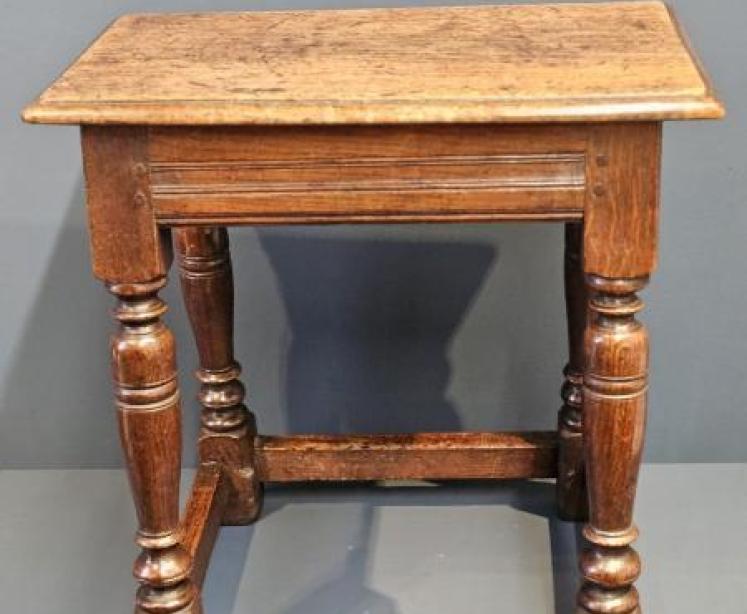 Superb George II Oak Joint Stool - Image 1